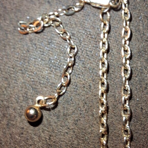 Picasso Jasper Onyx statement gemstone white black necklace goldtone euc - Picture 4 of 9